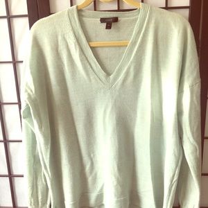 Light blue aqua v neck spring/summer sweater